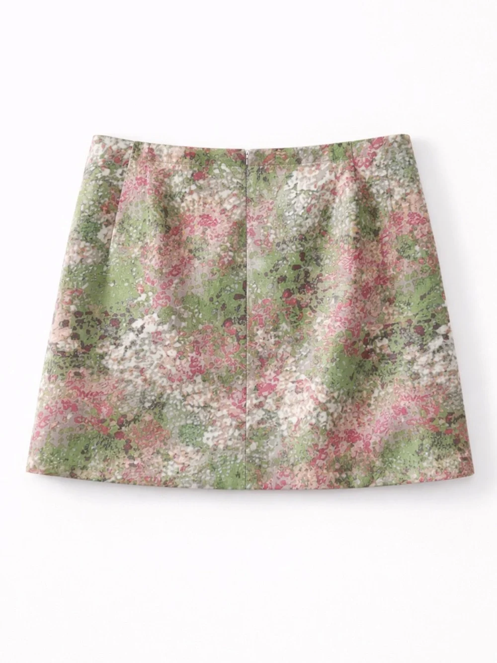 J. Crew Pink and Green Floral Mini Skirt